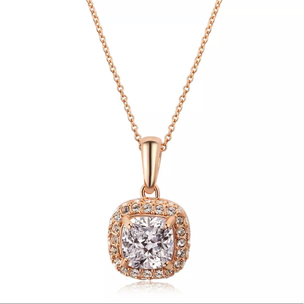 Delilah Rose Gold Square Necklace